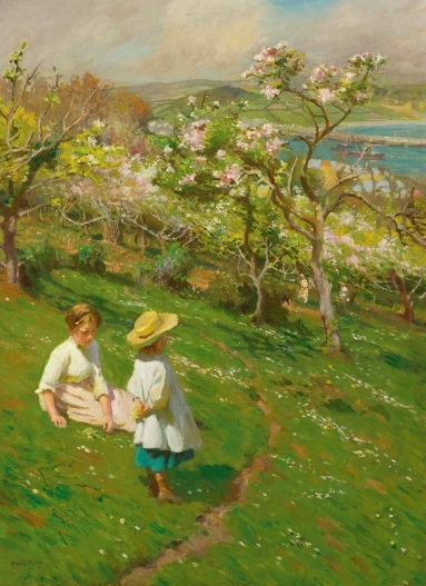 Harold Harvey (1874-1941) Springtime in the Orchard.jpg