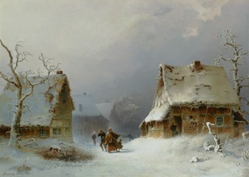 Friedrich de Leuw Paying snowstorm.jpg